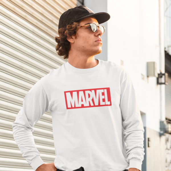 Sudadera sin capucha Marvel blanco