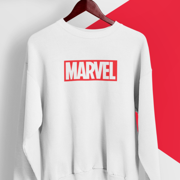 Sudadera sin capucha Marvel blanco - Imagen 2