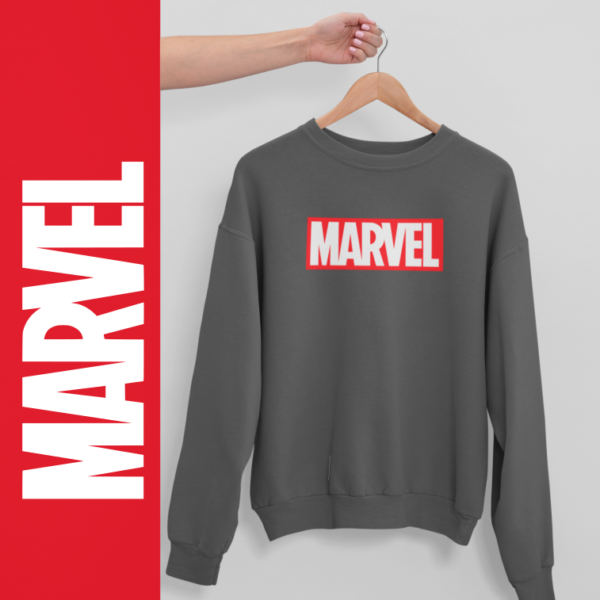 Sudadera sin capucha Marvel gris - Imagen 2